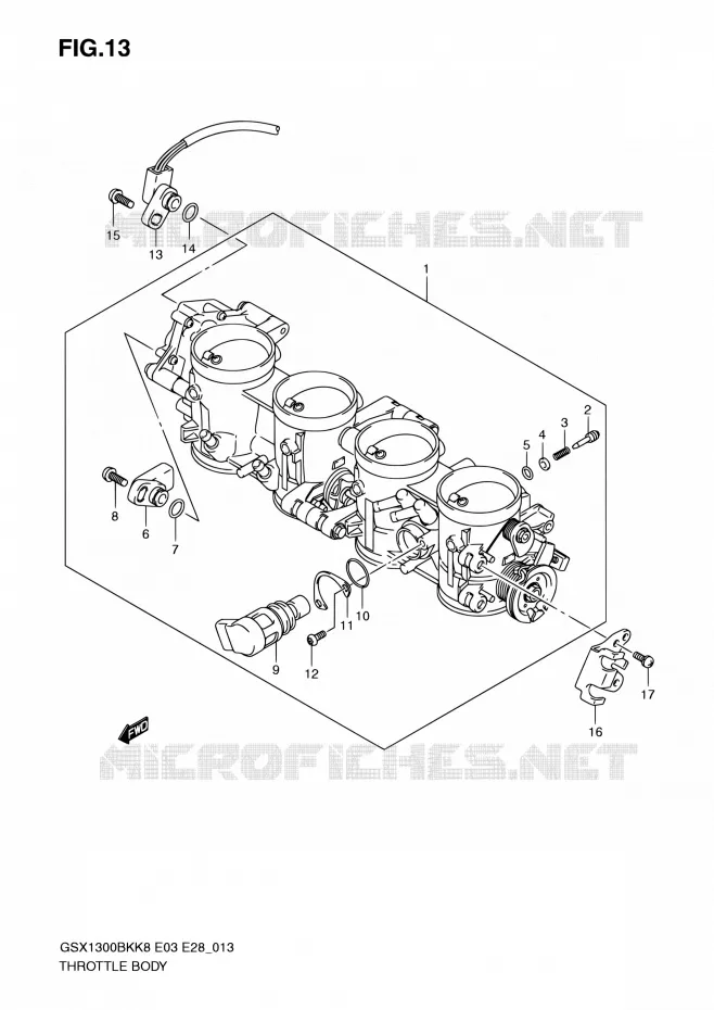 GASKLEPHUIS Suzuki MOTO 1300 B-KING 2008  GSX1300BKA K8 (E03,E28,E33)