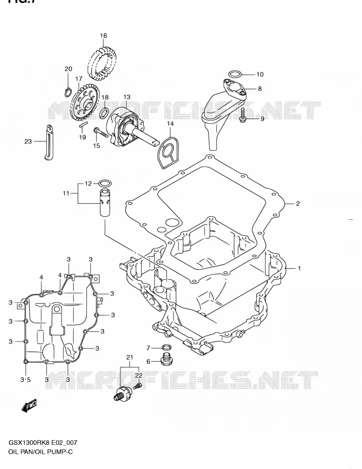 SUMP - OLIEPOMP Suzuki MOTO 1300 HAYABUSA 2010  GSX1300RL0(E14)