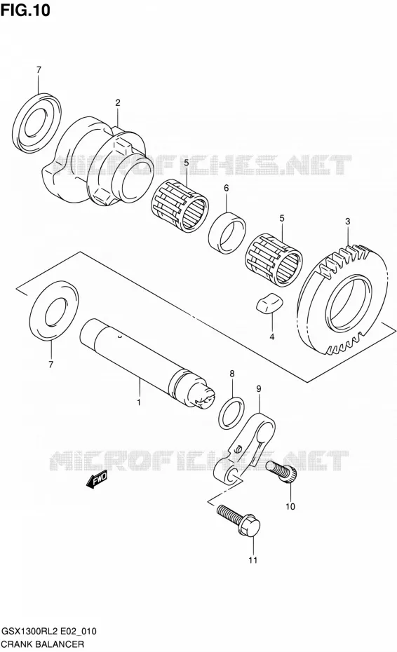 CRANK BALANCER Suzuki MOTO 1300 HAYABUSA 2012  GSX1300RL2(E02)