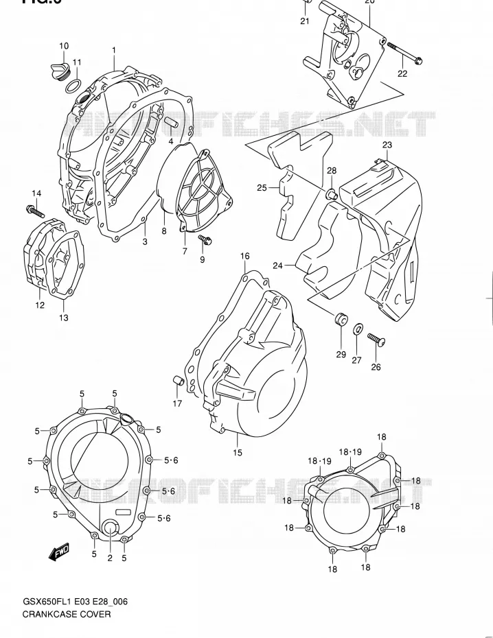 CASING Suzuki MOTO 650 GSX-F 2011  GSX650F L1 (E03,E28,E33)