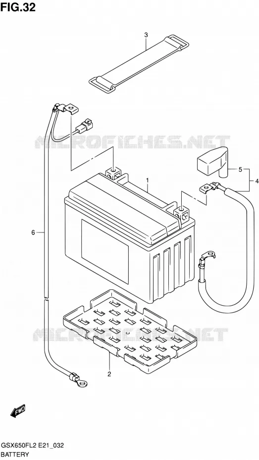 ACCU (GSX650FL2 E21) Suzuki MOTO 650 GSX-F 2012  GSX650FL2(E21)