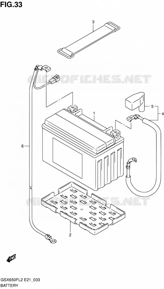 ACCU (GSX650FL2 E24) Suzuki MOTO 650 GSX-F 2012  GSX650FL2(E21)