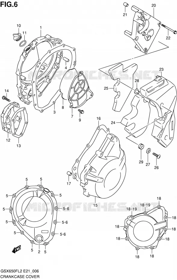 CASING Suzuki MOTO 650 GSX-F 2012  GSX650FL2(E21)