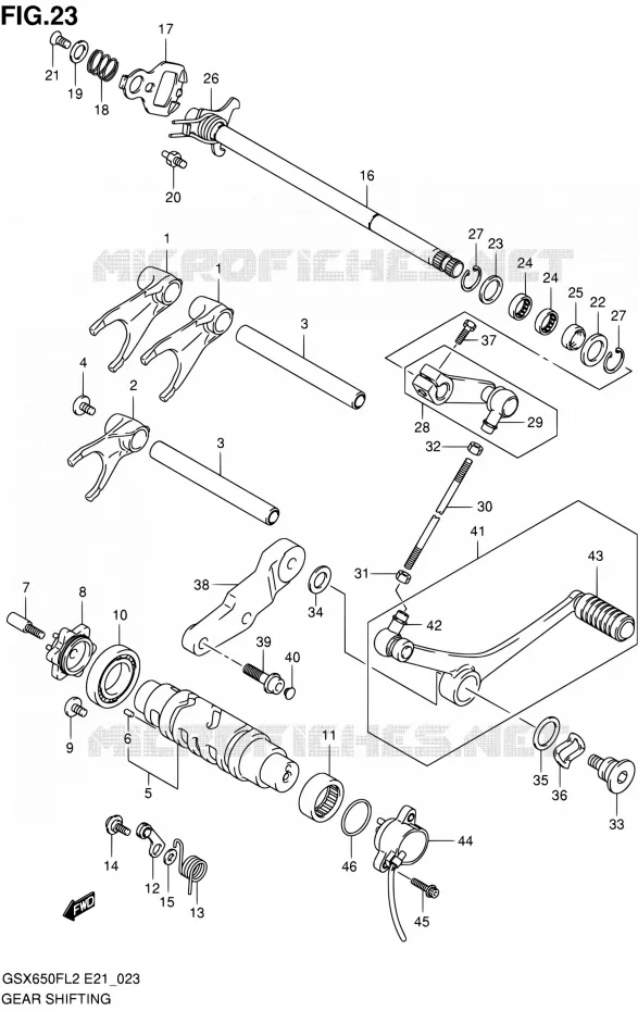 SCHAKELEN ASSY Suzuki MOTO 650 GSX-F 2012  GSX650FL2(E21)