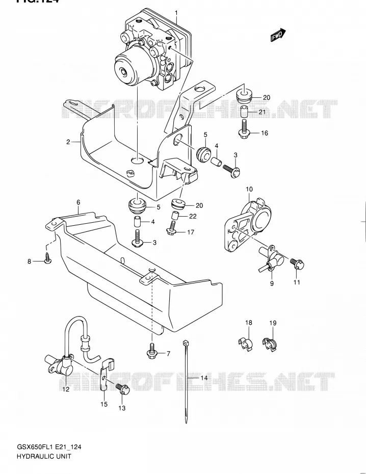 ABS (GSX650FUAL1 E21) Suzuki MOTO 650 GSX-F 2011  GSX650FL1(E24)