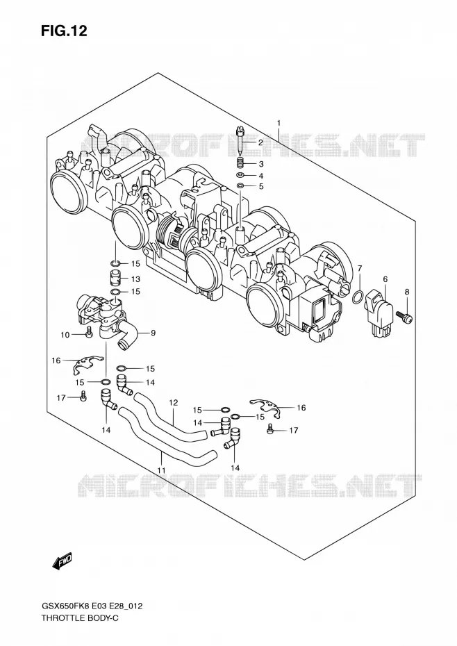 GASKLEPHUIS Suzuki MOTO 650 GSX-F 2010  GSX650FA L0 (E03,E28,E33)