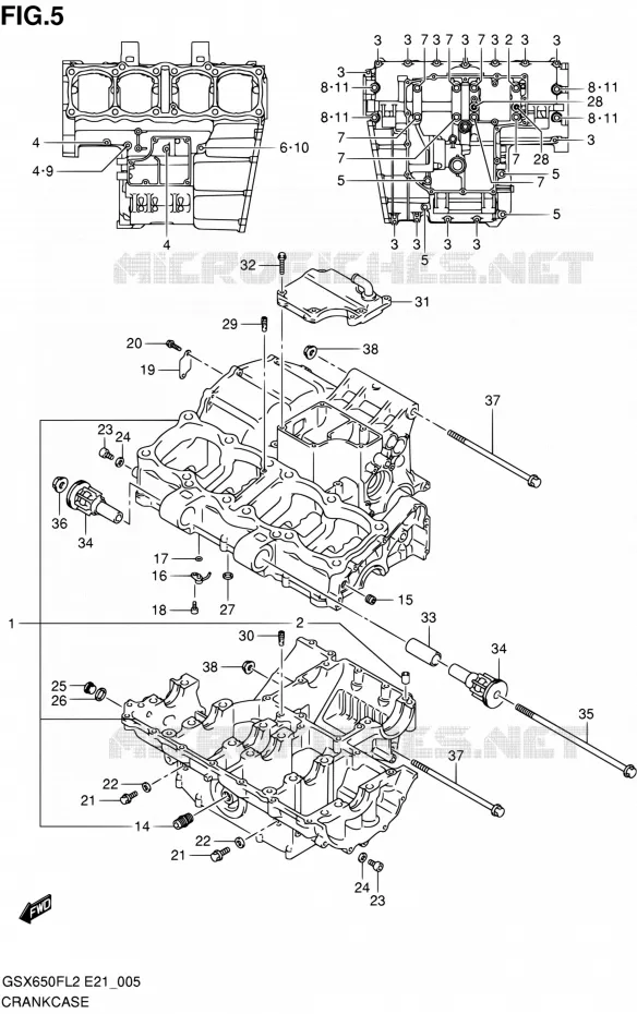 CASING Suzuki MOTO 650 GSX-F 2015  GSX650FAL2(E21)