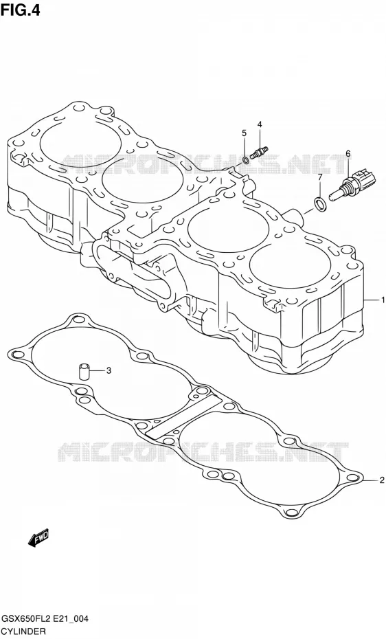 CILINDER Suzuki MOTO 650 GSX-F 2016  GSX650FAL2(E21)