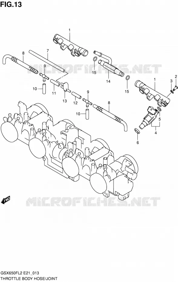 GASKLEPHUIS Suzuki MOTO 650 GSX-F 2014  GSX650FAL2(E21)