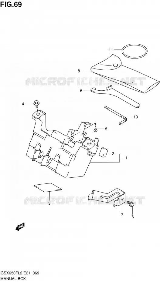GEREEDSCHAPSKIST Suzuki MOTO 650 GSX-F 2016  GSX650FAL2(E21)