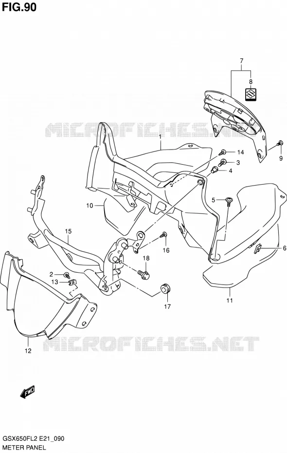 SNELHEIDSMETER PANEL Suzuki MOTO 650 GSX-F 2013  GSX650FAL2(E21)