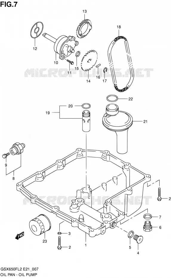 SUMP - OLIEPOMP  Suzuki MOTO 650 GSX-F 2012  GSX650FAL2(E21)