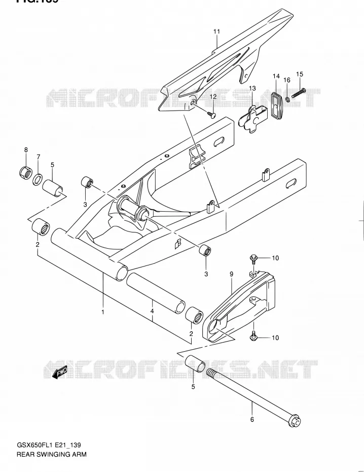 SWINGARM Suzuki MOTO 650 GSX-F 2011  GSX650FUL1(E24)