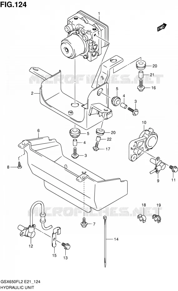 ABS (GSX650FUAL2 E21) Suzuki MOTO 650 GSX-F 2012  GSX650FUL2(E21)
