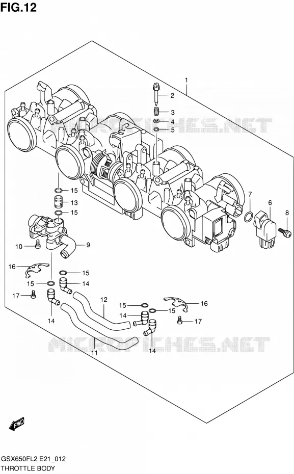 GASKLEPHUIS Suzuki MOTO 650 GSX-F 2012  GSX650FUAL2(E21)