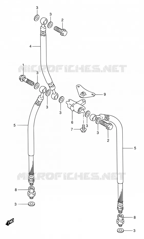 FRONT REMSLANG Suzuki MOTO 750 GSX-F 1990  GSX750FL(E02)