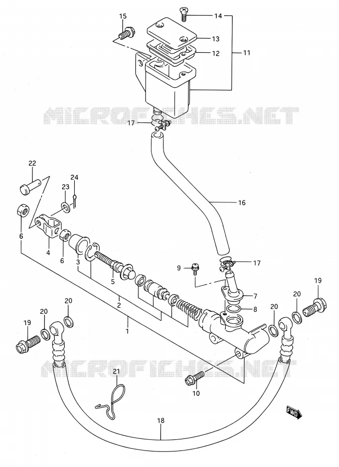 ACHTER HOOFDREMCILINDER Suzuki MOTO 750 GSX-F 1994  GSX750F R (E03,E28,E33)