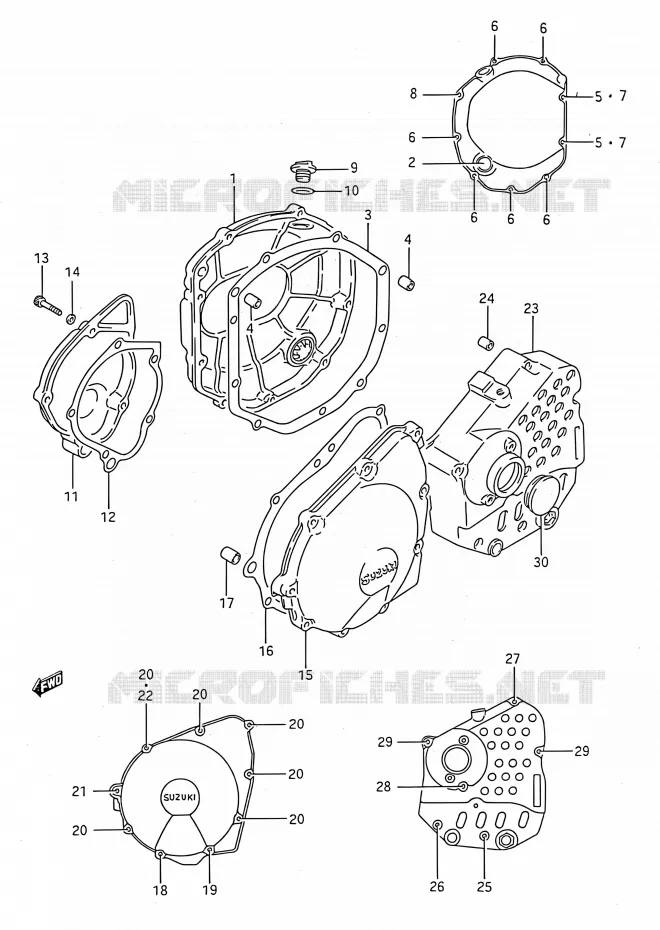CASING Suzuki MOTO 750 GSX-F 1994  GSX750F R (E03,E28,E33)