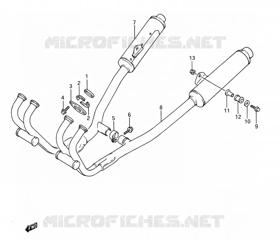GELUIDDEMPER Suzuki MOTO 750 GSX-F 1995  GSX750F S (E03,E28,E33)
