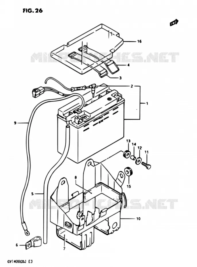 ACCU Suzuki MOTO 1400 CAVALCADE 1987  GV1400GD H/GV1400GC H