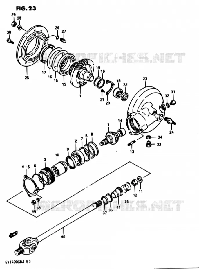 ACHTER AANDRIJFAS Suzuki MOTO 1400 CAVALCADE 1987  GV1400GD H/GV1400GC H