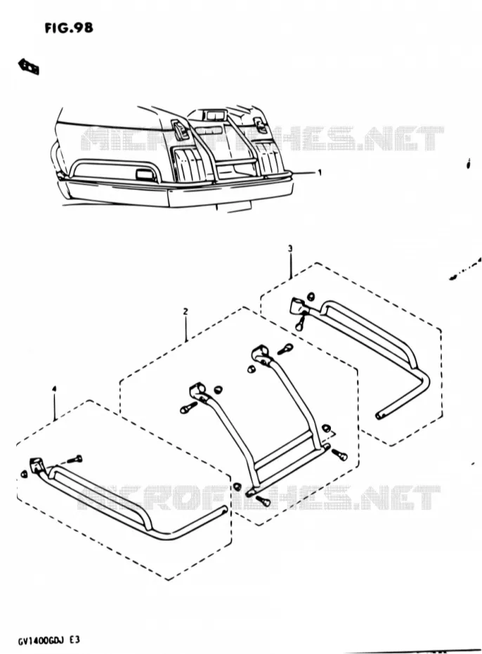 SADDLEBAG TRIM SET Suzuki MOTO 1400 CAVALCADE 1987  GV1400GD H/GV1400GC H