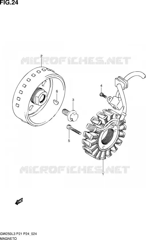 ONTSTEKING Suzuki MOTO 250 INAZUMA 2012  GW250 L3 (P21)