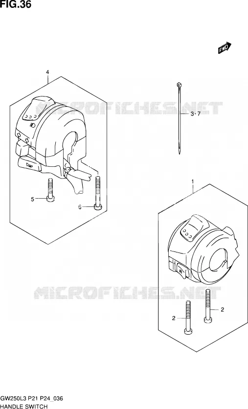 SCHAKELAARS Suzuki MOTO 250 INAZUMA 2015  GW250 L3 (P21)