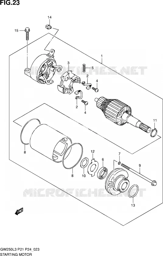 STARTMOTOR Suzuki MOTO 250 INAZUMA 2013  GW250 L3 (P24)
