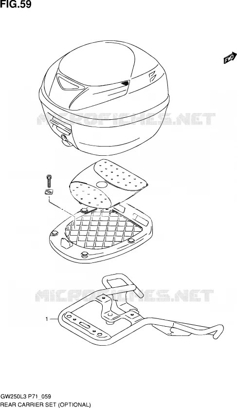 ACHTER CARRIER SET (OPTIONAL) Suzuki MOTO 250 INAZUMA 2013  GW250 L3 (P71)