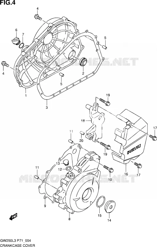 CASING Suzuki MOTO 250 INAZUMA 2013  GW250 L3 (P71)