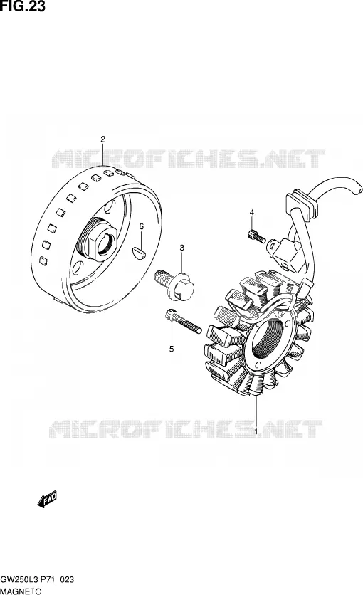 ONTSTEKING Suzuki MOTO 250 INAZUMA 2013  GW250 L3 (P71)