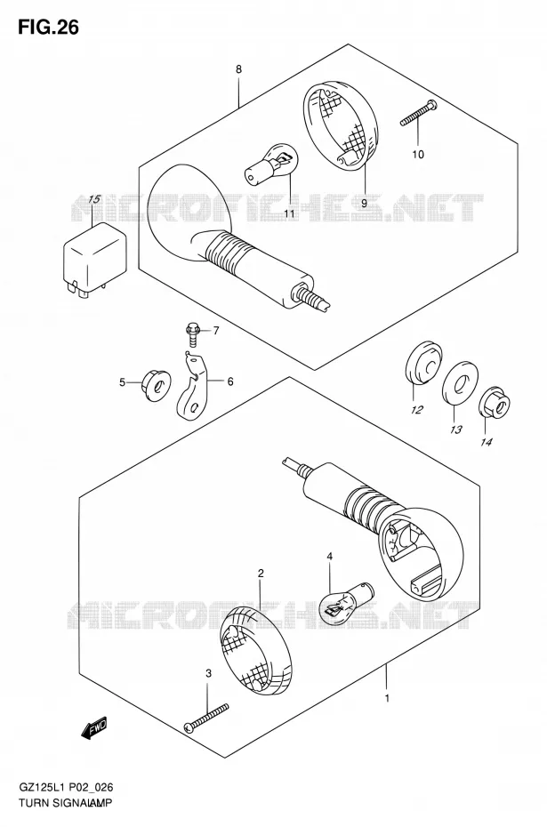 INDICATOREN Suzuki MOTO 125 MARAUDER 2011  GZ125L1(E02)