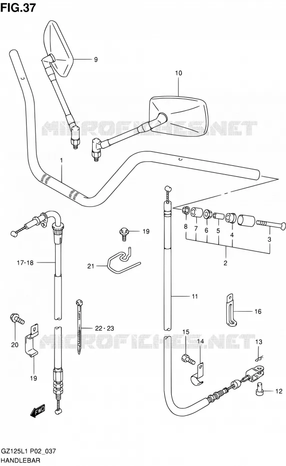 STUUR Suzuki MOTO 125 MARAUDER 2011  GZ125L1(E02)
