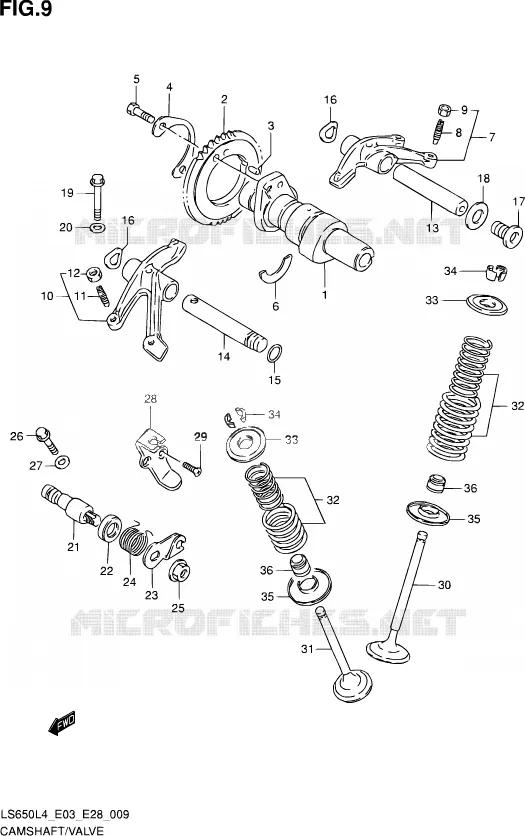 NOKKENAS - VALVES Suzuki MOTO 650 SAVAGE 2014  LS650 L4