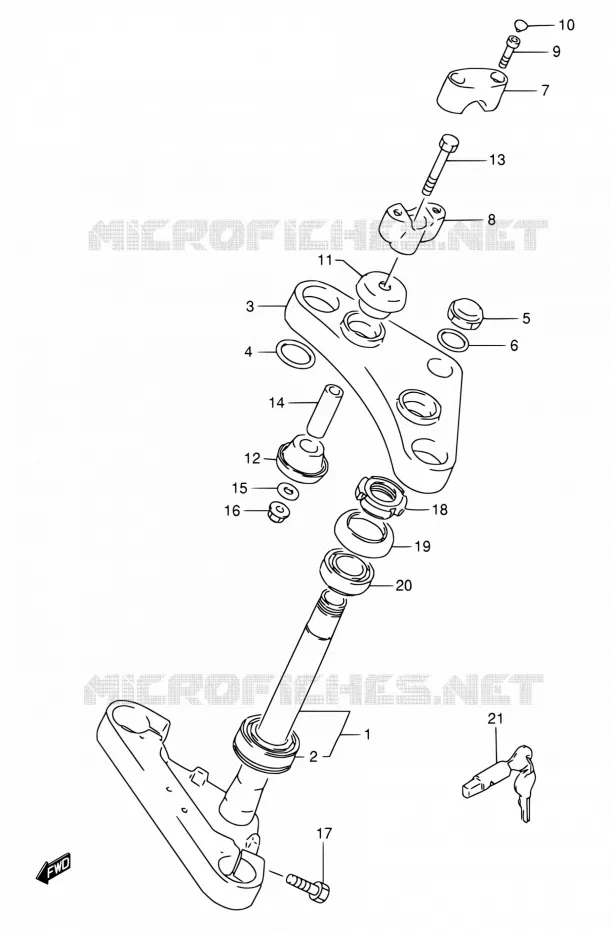 STUURPEN (MODELE X/Y/K1 P37) Suzuki MOTO 650 SAVAGE 1999  LS650PX(E22)