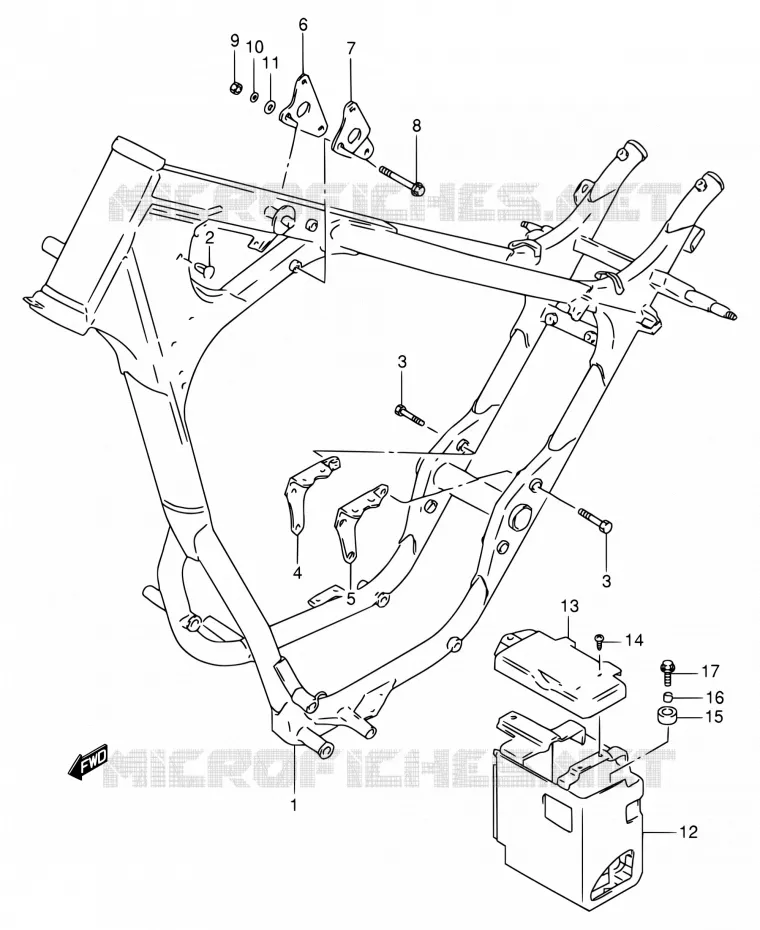 FRAME Suzuki MOTO 650 SAVAGE 2000  LS650PY(E22)