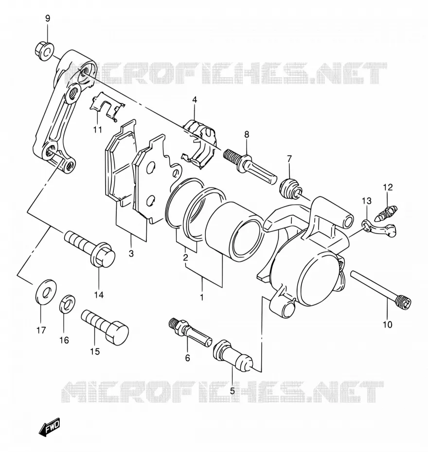 FRONT CALIPER Suzuki MOTO 650 SAVAGE 2002  LS650PK2(E22)