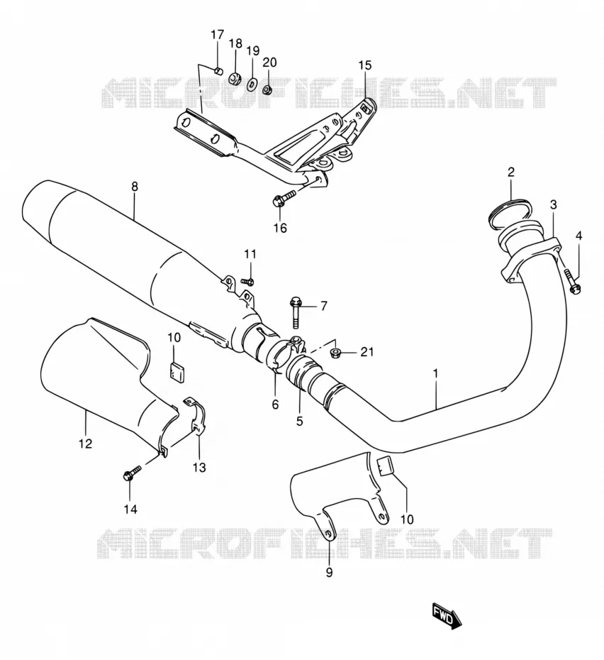 GELUIDDEMPER Suzuki MOTO 650 SAVAGE 2003  LS650PK3(E22)