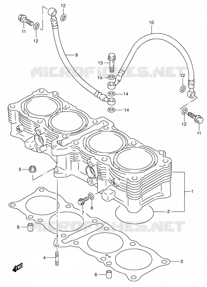 CILINDER Suzuki MOTO 600 RF 1993  RF600RP/RF600RUP