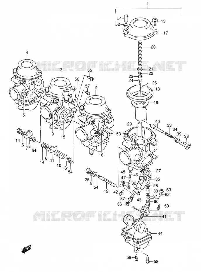 CARBURATOR (MODELE P/R E18/E39) Suzuki MOTO 600 RF 1995  RF600RS/RF600RUS
