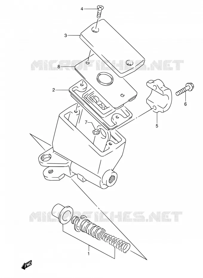 FRONT HOOFDREMCILINDER Suzuki MOTO 600 RF 1997  RF600R V/RF600RU V