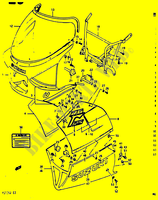 FRONT KUIP (MODELE J 2WB, 3HZ) voor Suzuki RG 125 1988