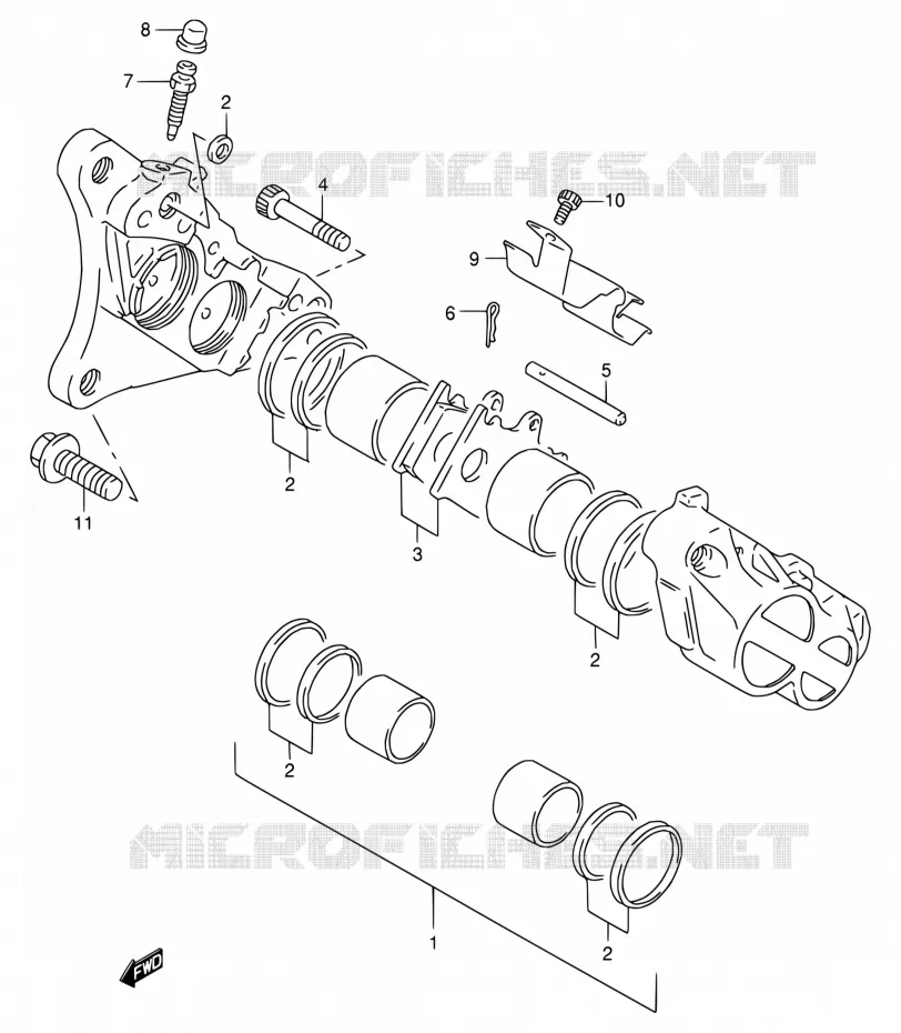 FRONT CALIPER Suzuki MOTO 125 RG 1994  RG125FU R