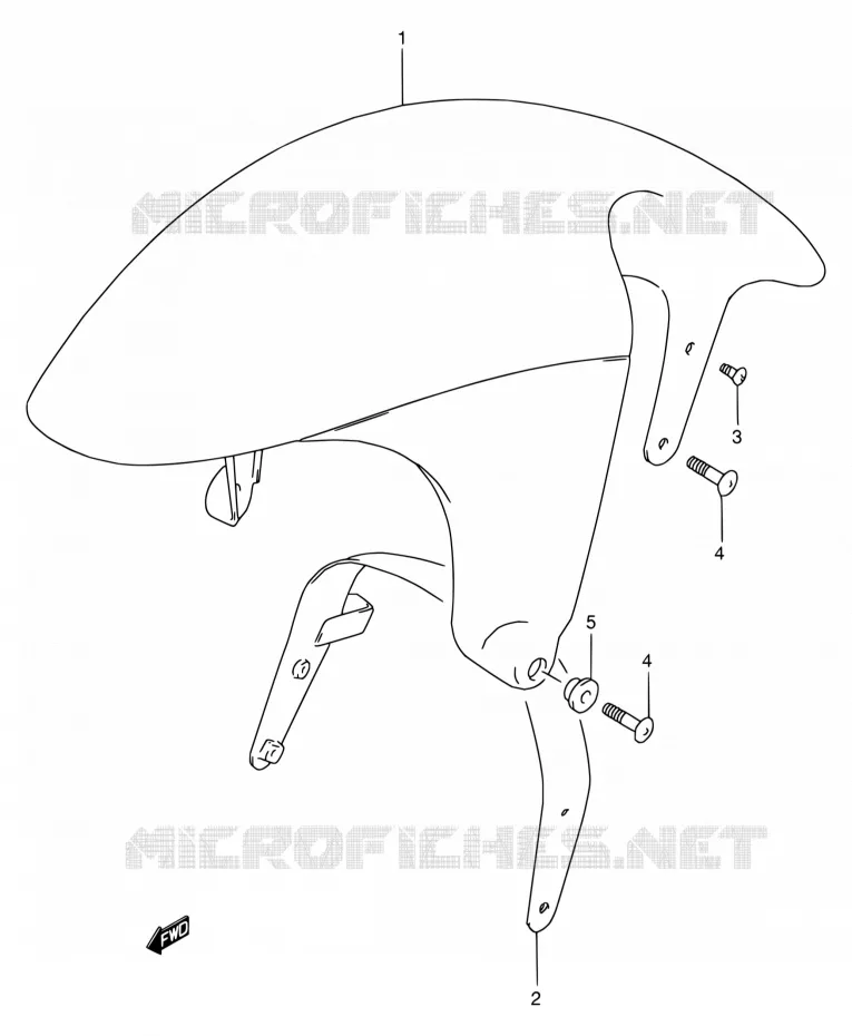 FRONT FENDER Suzuki MOTO 125 RG 1994  RG125FU R