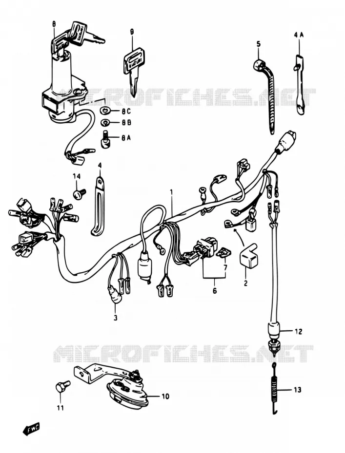 BEDRADING Suzuki MOTO 50 RG 1983  RG50 G/RG50 G1
