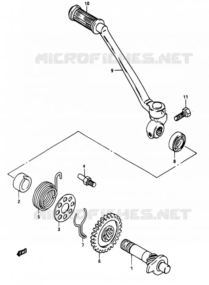 KICKSTARTER Suzuki MOTO 50 RG 1983  RG50 G/RG50 G1