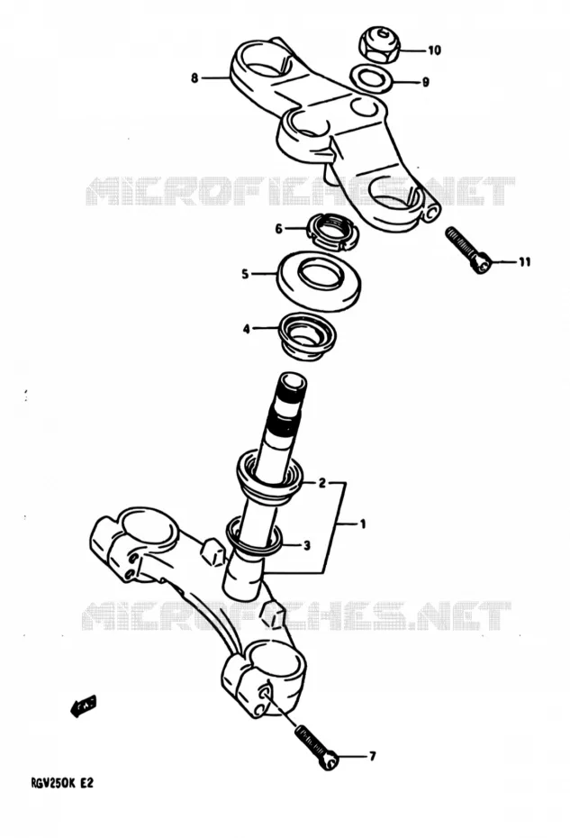 STUURKOLOM Suzuki MOTO 250 RG 1989  RGV250K(E24)