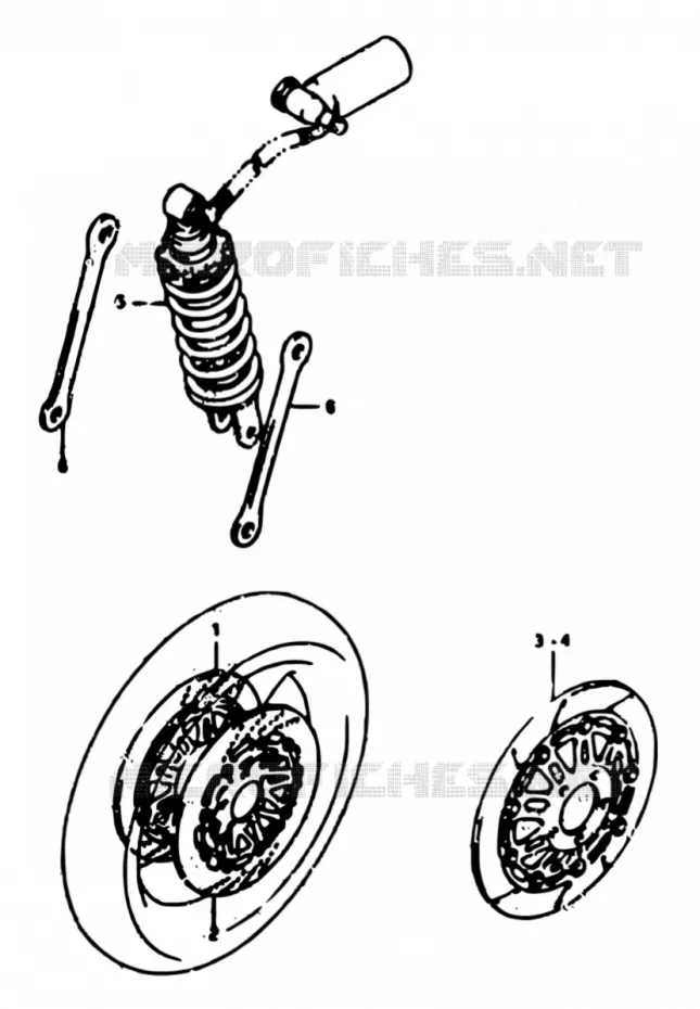 VOORDISC - ACHTER SCHOKDEMPER Suzuki MOTO 250 RG 1990  RGV250 L