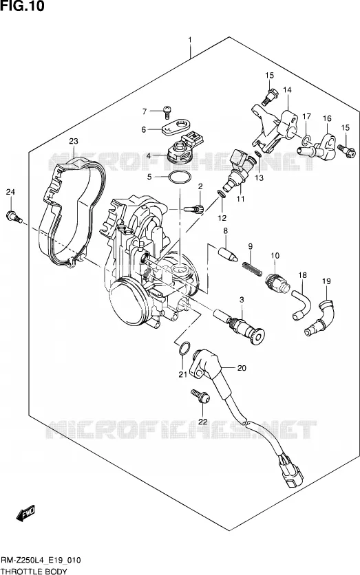 GASKLEPHUIS Suzuki MOTO 250 RM-Z 2014  RM-Z250 L4 (E19)